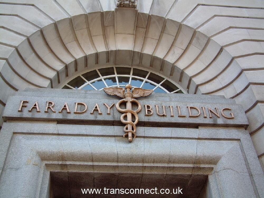 Faraday Bldng Inscription Nov04 .JPG