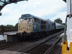 Loco 31438 North Weald Stn 280712