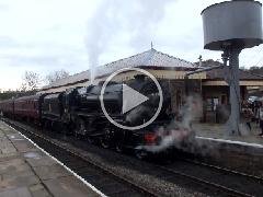 Steam Loco 44871 Leaving Ramsbottom Station 050217