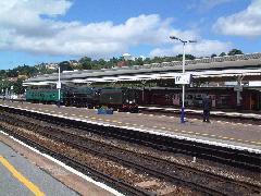 loco 71000 reversing Thru Exeter St Davids 090706 