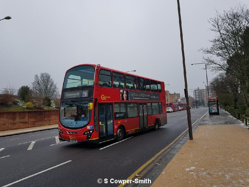 DWL352 DD On 286 Route Eltham High St 030318.jpg