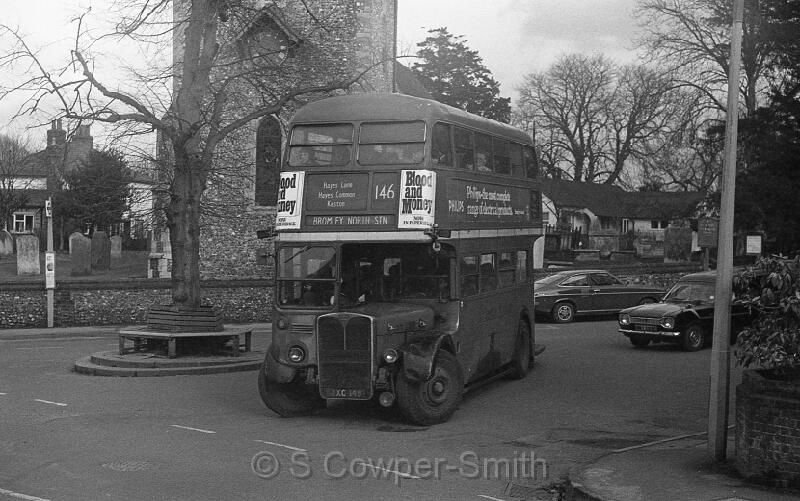 146,BW28,40,RT0785,146,Bromley North Stn,Downe,Mar 1978.jpg