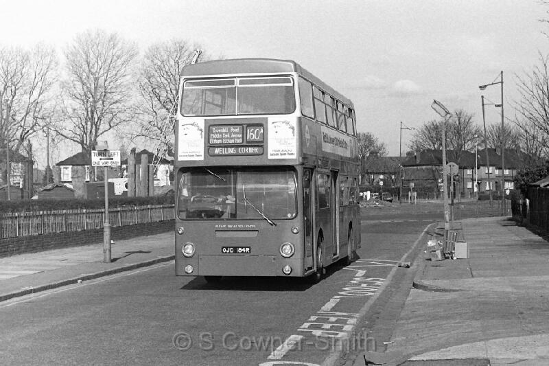 160A,BW27,25,DMS2184,160A,WELLING CORNER,ELTHAM GREEN,Feb-78.JPG